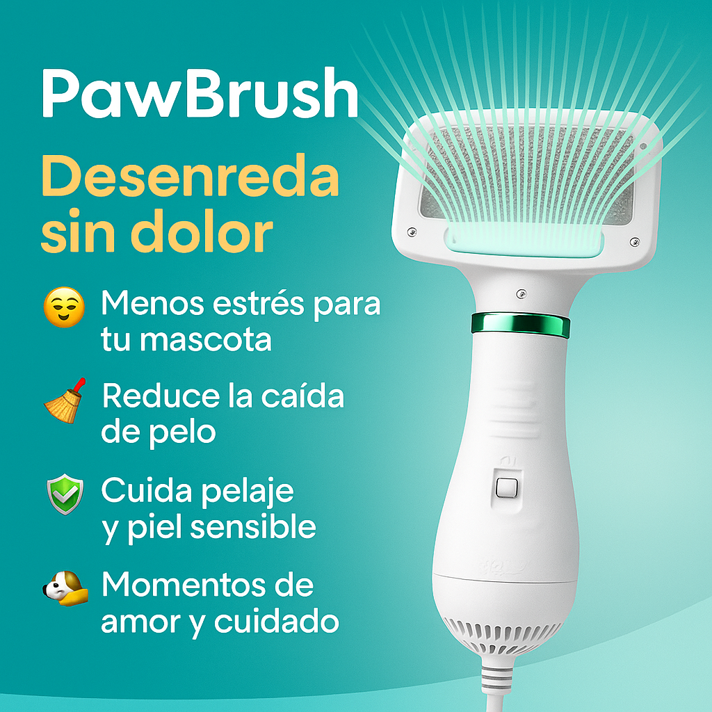 PawBrush™ - Cepillo de Desenredado Mascotas 2 en 1